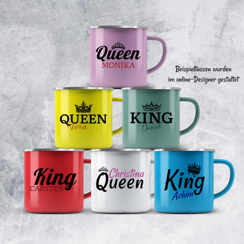 King + Queen Emaille-Set – Bild 2
