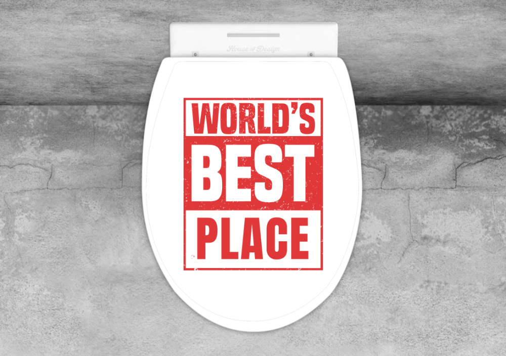Aufkleber Toilettendeckel individuell gestalten