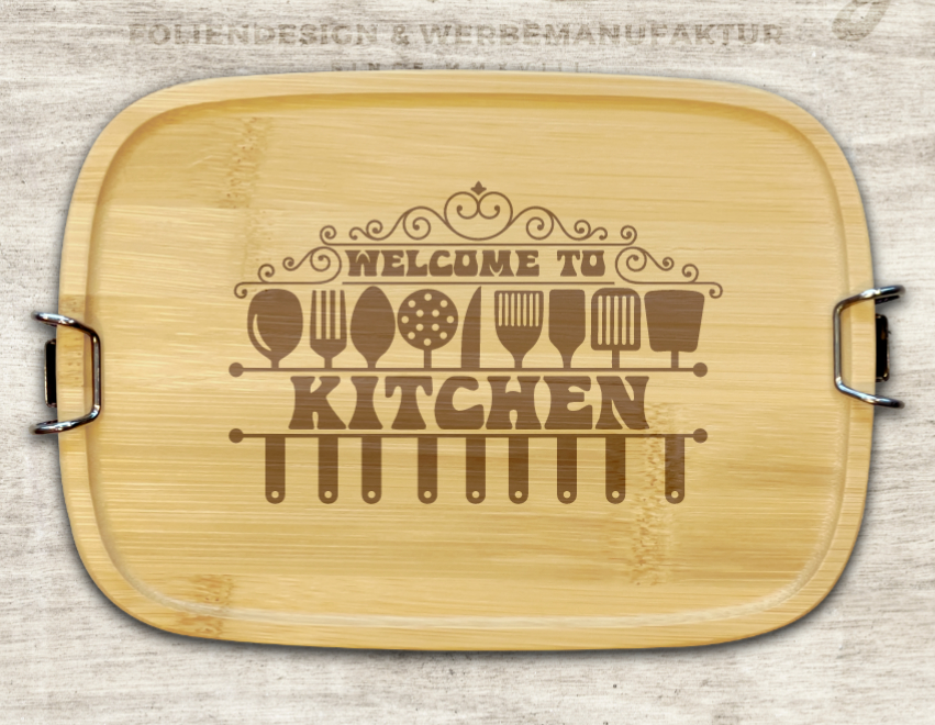Lunchbox Edelstahl Bambus – Bild 3