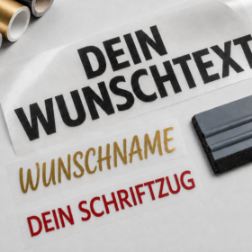 Aufkleber Wunschtext