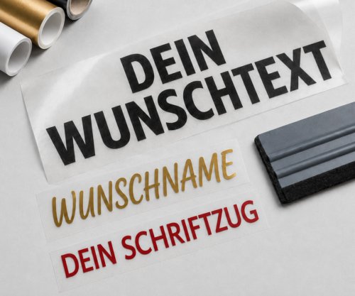 Aufkleber Wunschtext